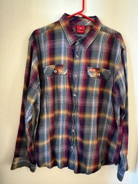 Sun Diego Red Label Men's Plaid Button-Up Shirt - Multicolor size XL